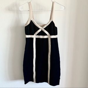 Beige Trim Black Bodywomen's Dress